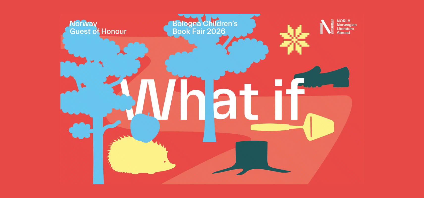 Norges festivalplakat med tekst: What if - official program Norway guest of honour NORLA